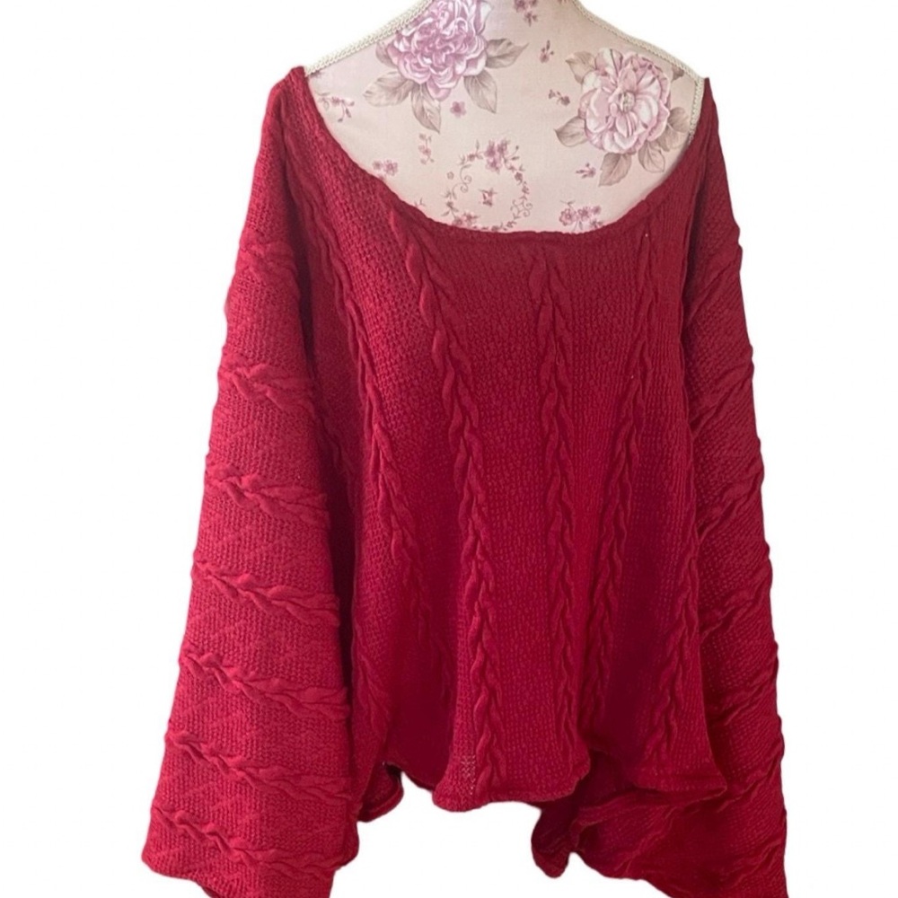 Fall Knit Set – Red Sweater with Matching Turban - Picture 5 of 5